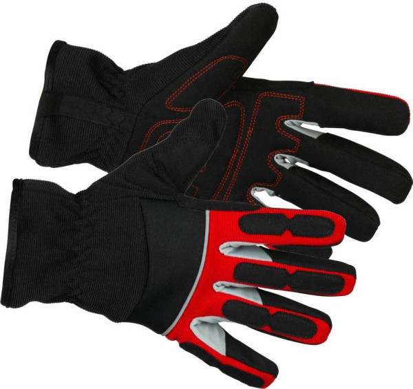 Rukavice Strend Pro Velumi High Vision, textil/koža s reflexnými prvkami, veľkosť 10/XL, blister