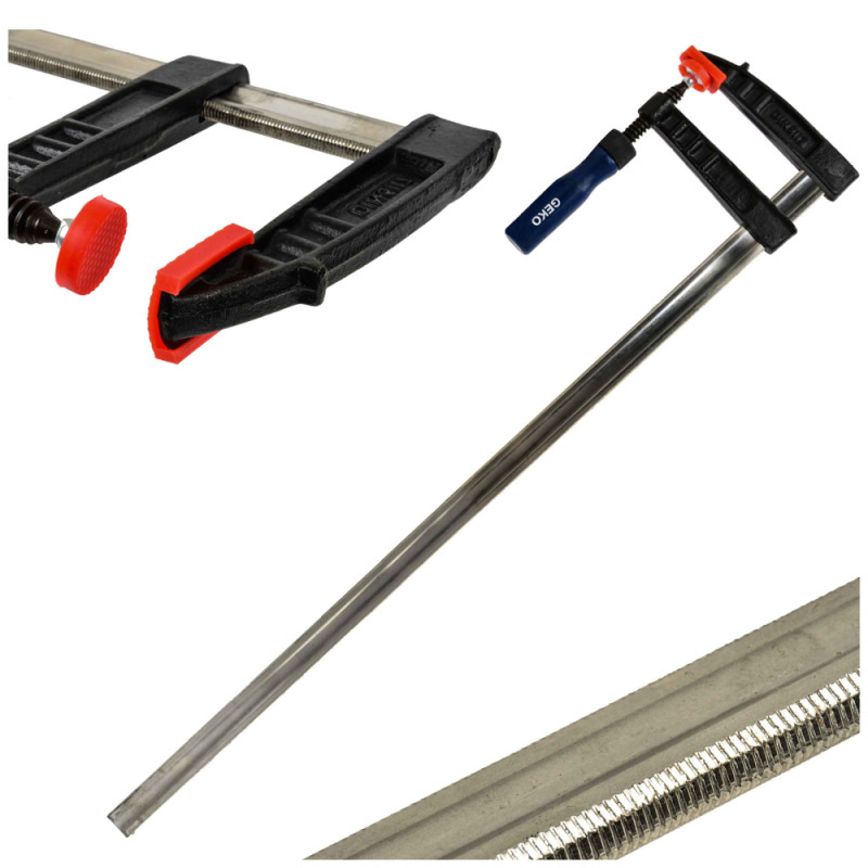 Zvierka stolárska F-clamp 120 mm x 800 mm, GEKO 1