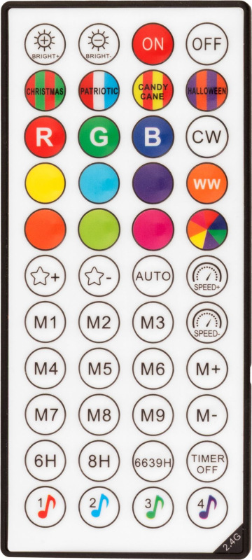 Reťaz MagicHome Vianoce, s ovládačom, 200xLED, mix farieb, 17 m, IP44 1