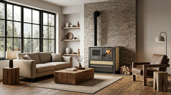 Sporák Pro PANONIA Ceramic, 10 kW, béžový, ľavý vývod 1