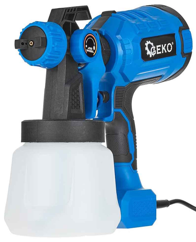 Striekacia maliarska pištoľ, 400 W, nádobka 800 ml, tryska 1,8 a 2,5 mm, GEKO 10