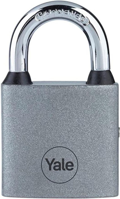 Zámok Yale Y111S/60/132/1, visiaci, železný, strieborný, 63 mm, 3 kľúče