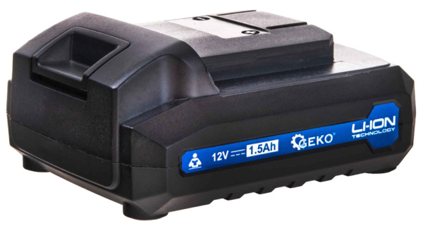 Akumulátorový kompresor 0,2-10,3 Bar, 12V, 1.5Ah batéria, 23l/min, LCD display, GEKO 11