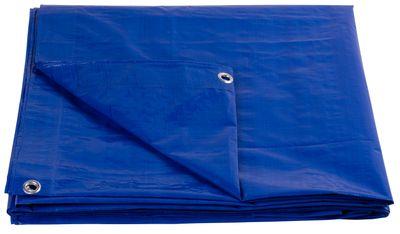 Plachta Tarpaulin Standard 4x6, zakrývacia, 80 g/m2, modrá, s okami