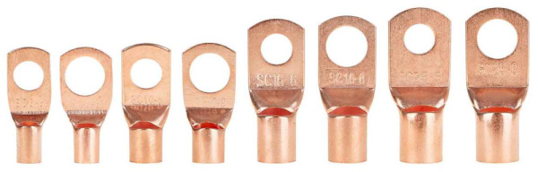 Sada medených konektorov s očkom a termosťahovacou izoláciou, 140-dielna, GEKO 2