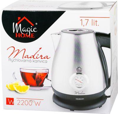 Kanvica MagicHome Madira, 1850-2200 W, 230 V, 50 Hz, 1700 ml, rýchlovarná, s teplomerom 7