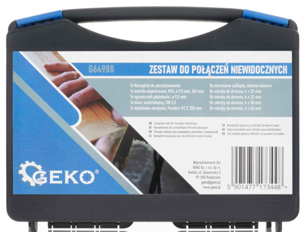 Prípravok pre skryté skrutkové spoje, GEKO 5