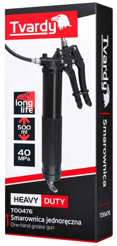 Mazacia pištoľ-dekalamitka, maznica 500 ml, HEAVY DUTY, TVARDY 7