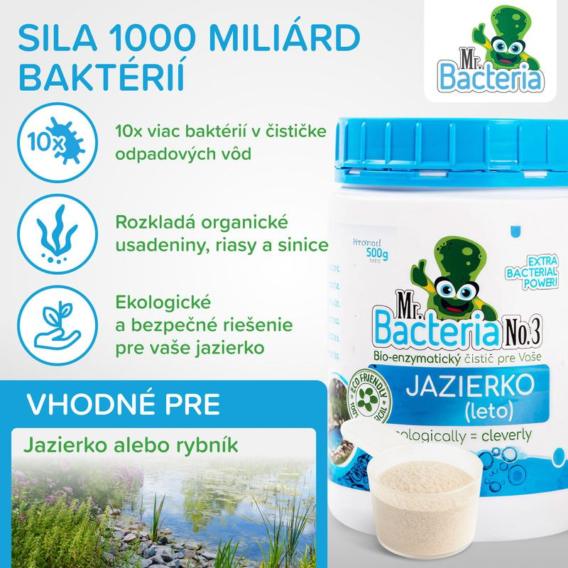Aktivátor Mr.Bacteria No.3, do jazierka, 500 g 1