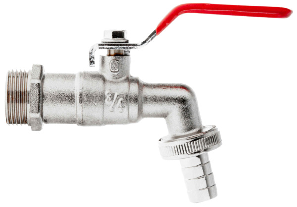 Guľový ventil 3/4", závit 1" s koncovkou na 3/4" hadicu, GEKO