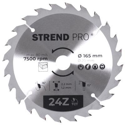 Kotúč Strend Pro TCT 165x2.2x20/16 mm 24T, na drevo, pílový, SK plátky