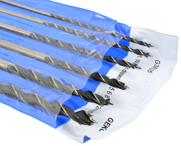 Sada vrtákov na drevo 4, 5, 6, 8, 10, 12 mm x 300 mm, 6-dielna, GEKO 2