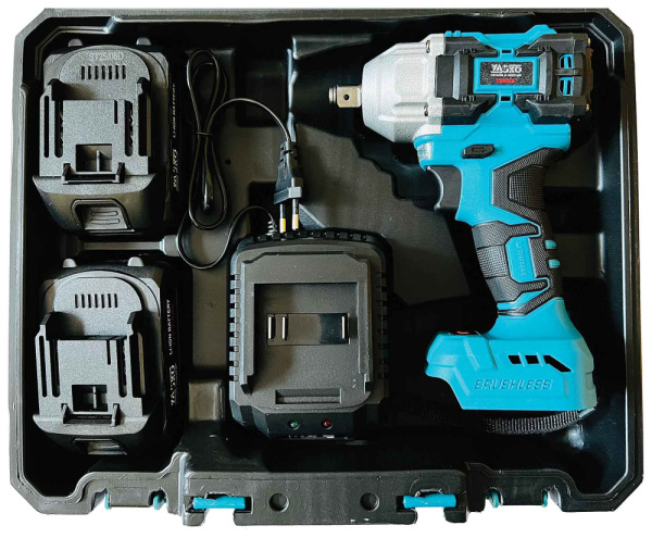 Akumulátorový rázový uťahovák 1/2" + 1/4", 2x 2Ah batéria, 1x nabíjačka, 350 Nm, VASKO 2