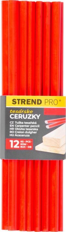 Ceruzka Strend Pro CP0642, tesárska, 250 mm, oválna, 12 ks, čierna tuha