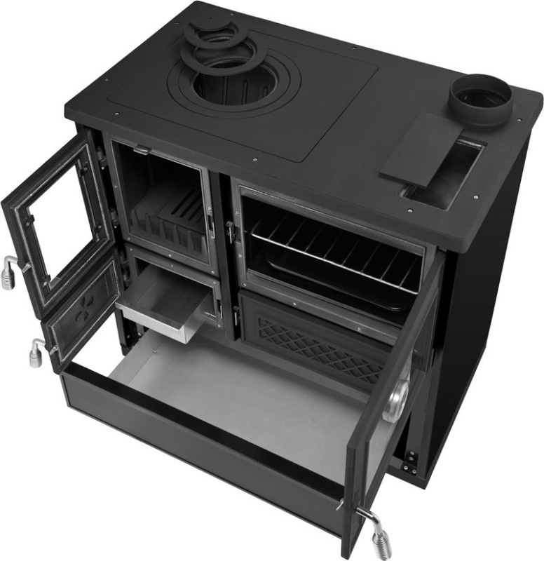 Sporák BELLA, 9,0KW, pravý, čierny, 870x510x810mm 3
