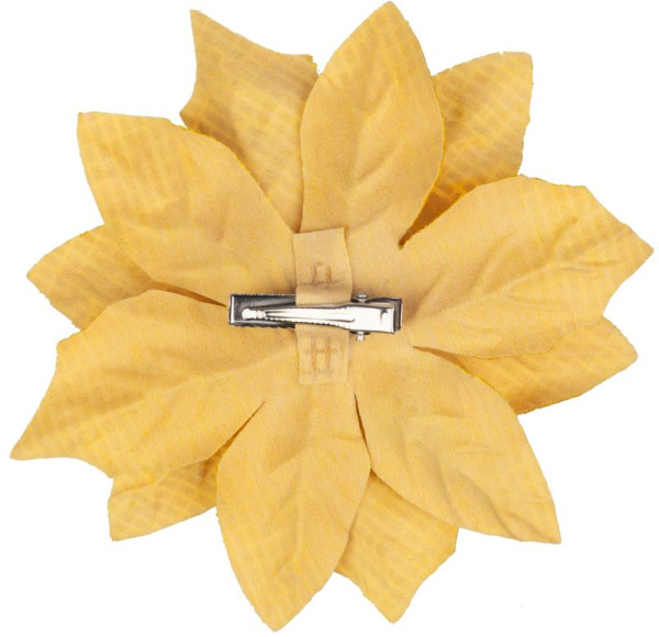 Kvet MagicHome Vianoce, poinsettia, zlatý, 12 cm 1