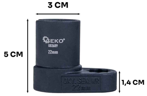 Hlavica na lambda sondu 22mm, 1/2", GEKO 2