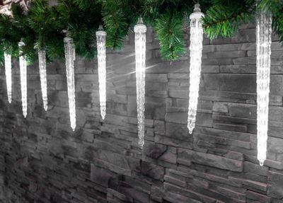 Reťaz MagicHome Vianoce Icicle, 352x LED studená biela, 16 cencúľov, vodopádový efekt, 230 V, 50 Hz,