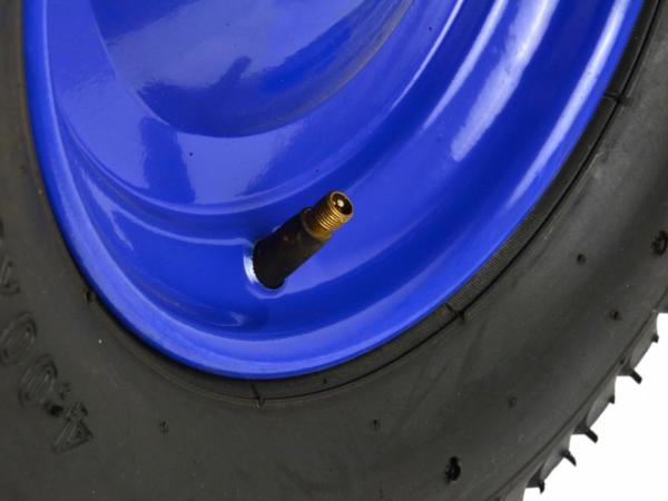 Nafukovacie koleso s ložiskami, otvor 12 mm, priemer 39 cm, šírka 8,5 cm, modré, s oskou