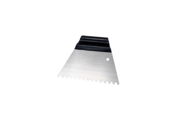 Špachtľa Kubala, plast, oceľ, zub 4x4mm,180mm