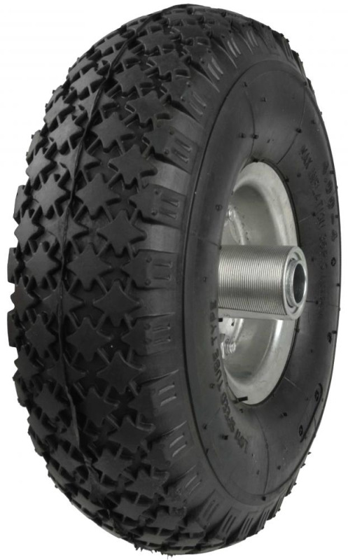 Nafukovacie koleso s ložiskami, otvor 20mm, priemer 27,5 cm, šírka 8,5 cm, sivé, bez osky 5