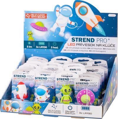 Svietidlo Strend Pro Keychain, kľúčenka, prívesok so zvukom, raketa/ufo/kozmonaut/vesmírna loď, LED 7