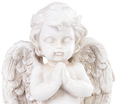 Dekorácia MagicHome, Anjel modliaci, polyresin, na hrob, 9x7,5x11 cm