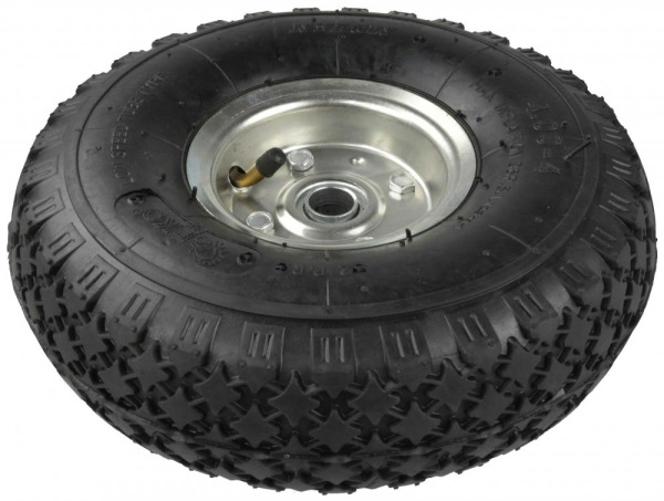 Nafukovacie koleso s ložiskami, otvor 20mm, priemer 27,5 cm, šírka 8,5 cm, sivé, bez osky 6