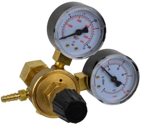 Redukčný ventil 1/2" na CO2/ARGON, max. tlak 200 barov, GEKO 2