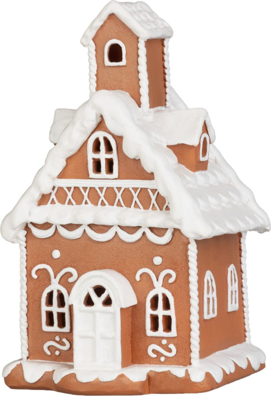 Dekorácia MagicHome Vianoce, domček LED, perníkový, polyresin, 11,1x10,3x19 cm 3