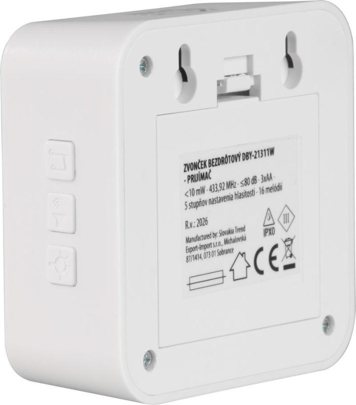 Zvonček MagicHome Intelligent, bezdrôtový, domový, na baterky, RGB LED,16 melódií, IPX4 2