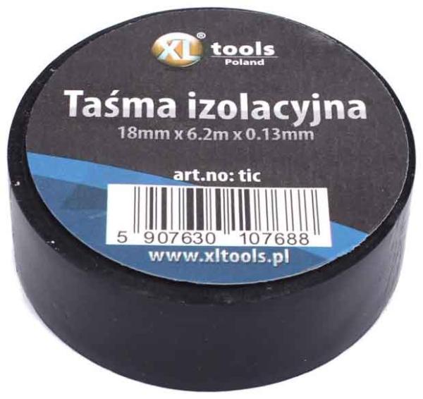 Izolačná páska PVC 18 mm x 6,2 m x 0,13 mm, čierna, XL-TOOLS