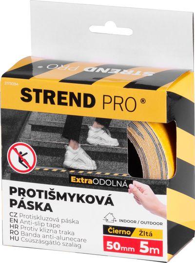 Páska Strend Pro, 50 mm, L-5 m, lepiaca, protišmyková, extra odolná, čierno/žltá 2