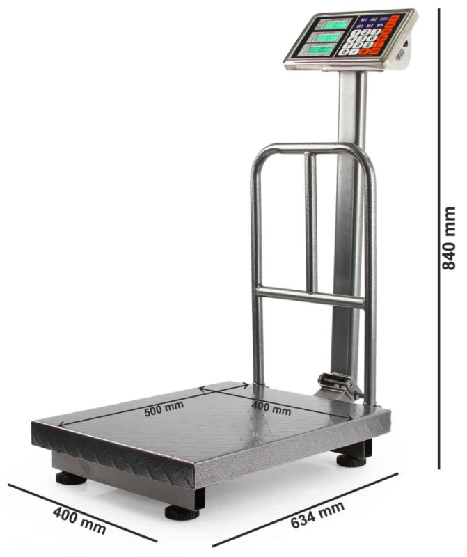 Plošinová digitálna váha do 300 kg, plocha váženia 40 x 50 cm, DAKOTA 4
