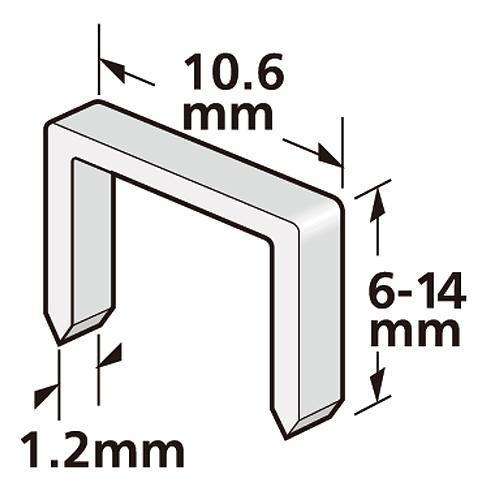 Spony Strend Pro Premium J906, 6 mm, sponky do sponkovačky, 1.2x10.6 mm, bal. 1000 ks 1