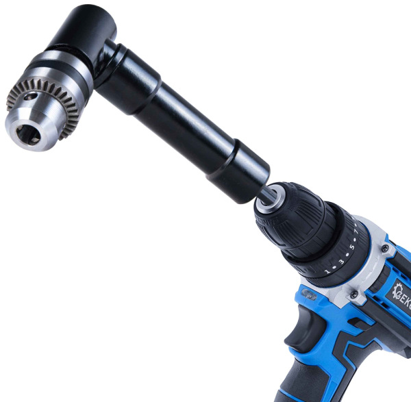 Adaptér so skľučovadlom 1-10 mm pre uťahovanie a vŕtanie pod uhlom 90°, GEKO 3