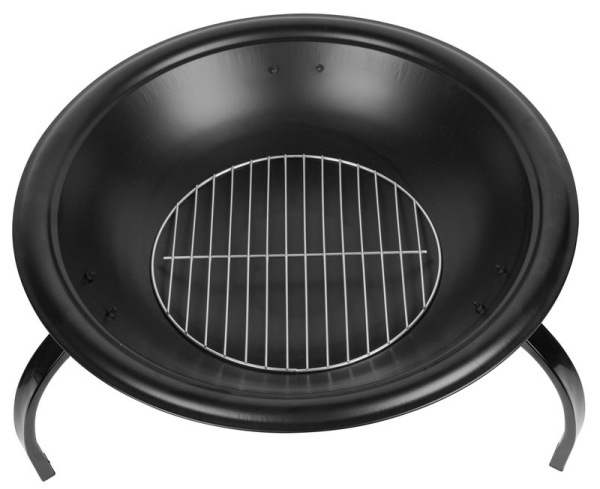 Ohnisko Strend Pro Homefire, BBQ, gril s roštom, na drevené uhlie, kovové, okrúhle, 545x400 mm 4