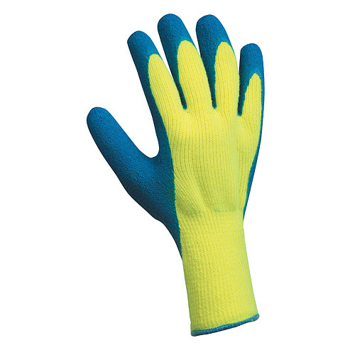 Rukavice BLUETAIL 08/M, akryl, polomáčané latex, winter, s blistrom