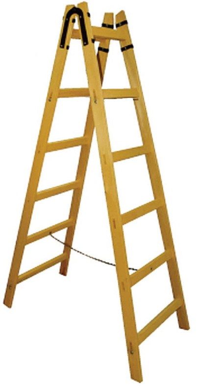 Rebrík drevený dvojdielny, maliarsky 8 - priečkový, 248 cm, VASKO