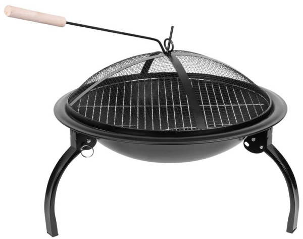 Ohnisko Strend Pro Homefire, BBQ, gril s roštom, na drevené uhlie, kovové, okrúhle, 545x400 mm 2