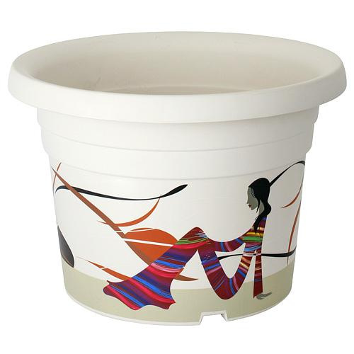 Kvetinac ICS DECORA BC 30x21 cm, biely