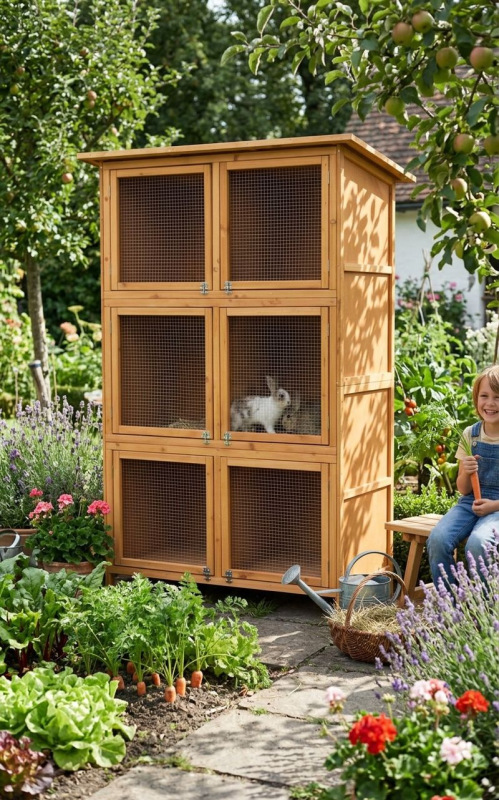 Králikáreň Strend Pro, so strechou, 116x60x180 cm 1