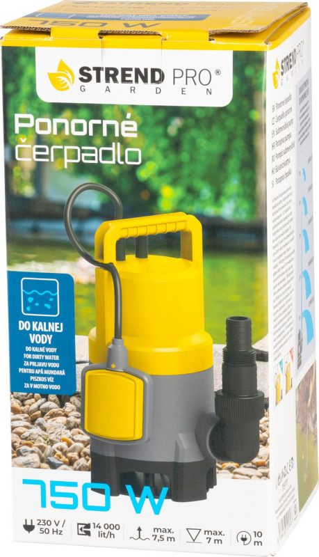 Čerpadlo Strend Pro Garden NSPW750-B, kalové, 750W, 14000 l/h, 10 m kábel, 1