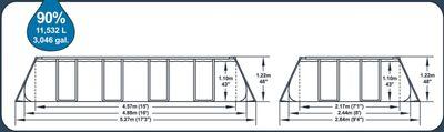 Bazén Bestway® Power Steel™, 56996, kartušová filtrácia, rebrík, dávkovač, plachta, 488x244x122 cm 5