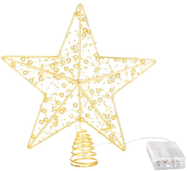 Hviezda MagicHome Vianoce, plast, 10xLED teplá biela, 25 cm, 2xAA 1