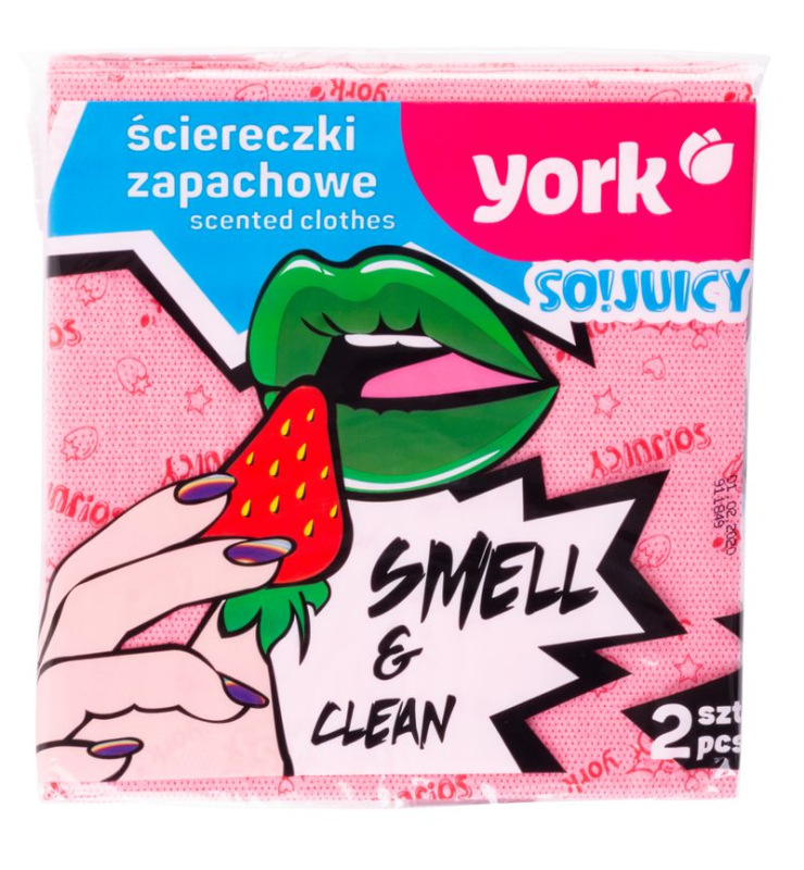 Utierka York SO!JUICY STRAWBERRY, vôňa jahôd, bal. 2ks 1