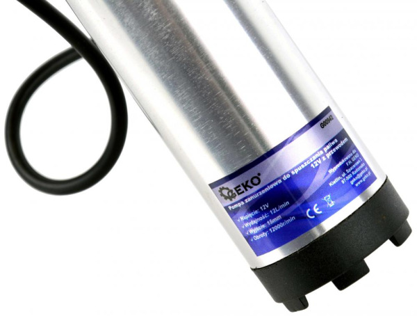 Čerpadlo na palivo, 40W, 12V, 12 l/min, priemer čerpadla 37 mm, hadica 3 m, GEKO 1