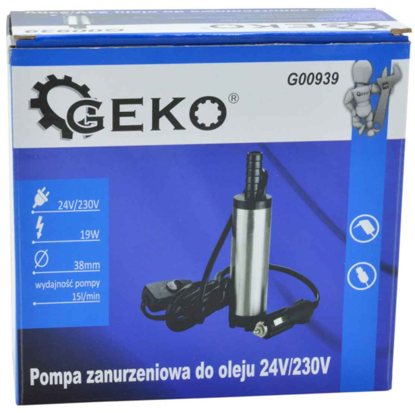 Ponorné čerpadlo na olej 24V / 230V, priemer čerpadla 38 mm, GEKO 6