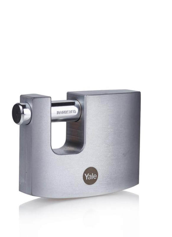 Zámok Yale Y124B/70/115/1, Maximum Security, visiaci, pochromovaný, 70 mm, 3 kľúče 1