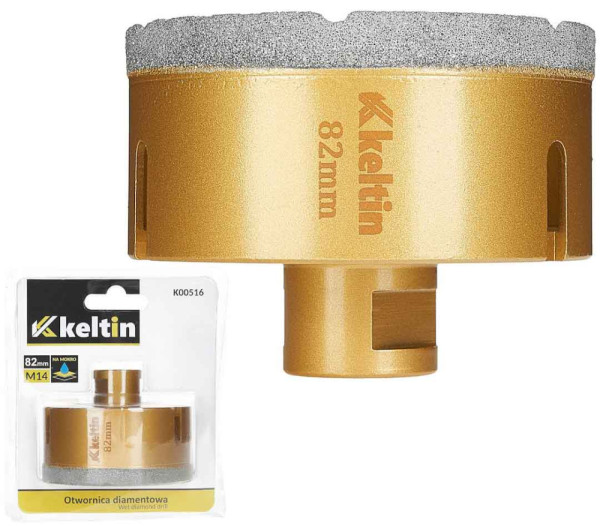 Vrták diamantový korunkový, závit M14 do uhlovej brúsky priemer 82 mm, GEKO 1